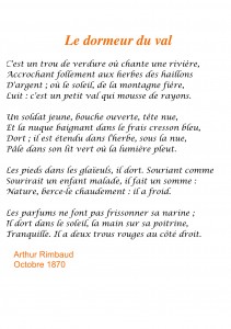 le dormeur du val rimbaud