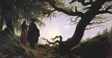 homme et femme regardant la lune pour illustrer entretiens sur la pluralité des mondes